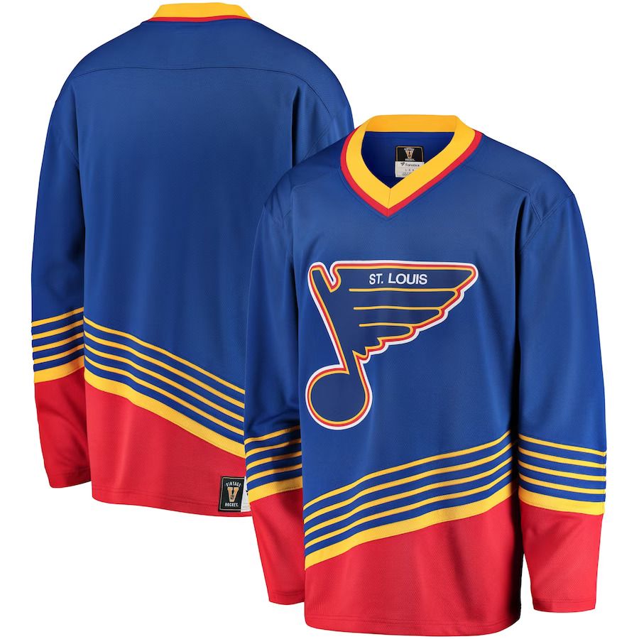 Men St. Louis Blues Fanatics Branded Blue Premier Breakaway Heritage NHL Jersey->st.louis blues->NHL Jersey